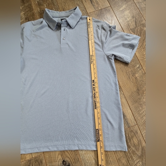 PGA Tour Men's Large Gray Polyester Polo Golf Shirt - Picture 5 of 13